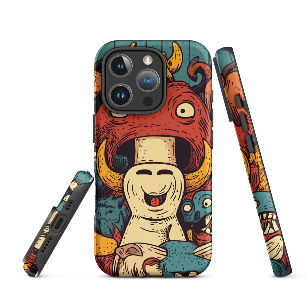 Whimsical Gathering of Creatures | Phone Case |  16 Pro | Tough Case | Matte