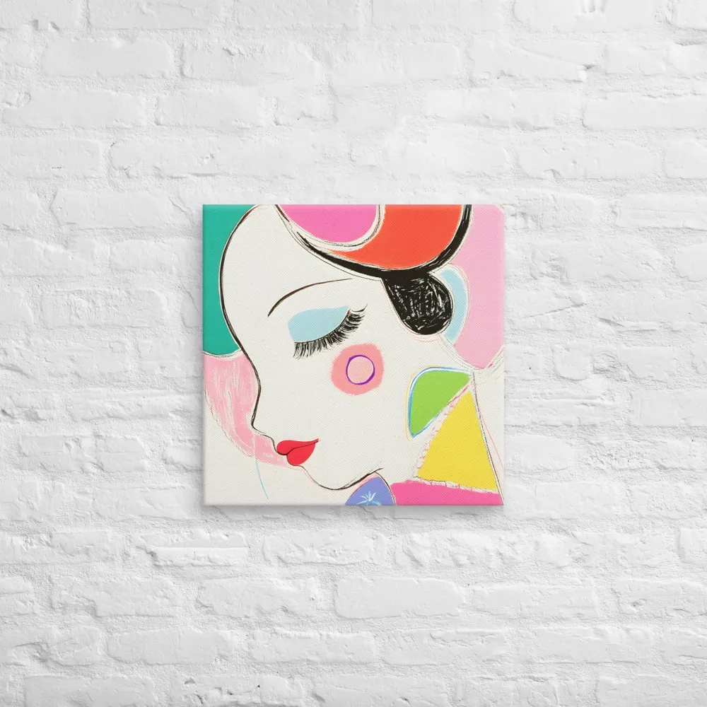 Whimsical Portrait in Colorful Abstraction | Canvas | 20″×20″