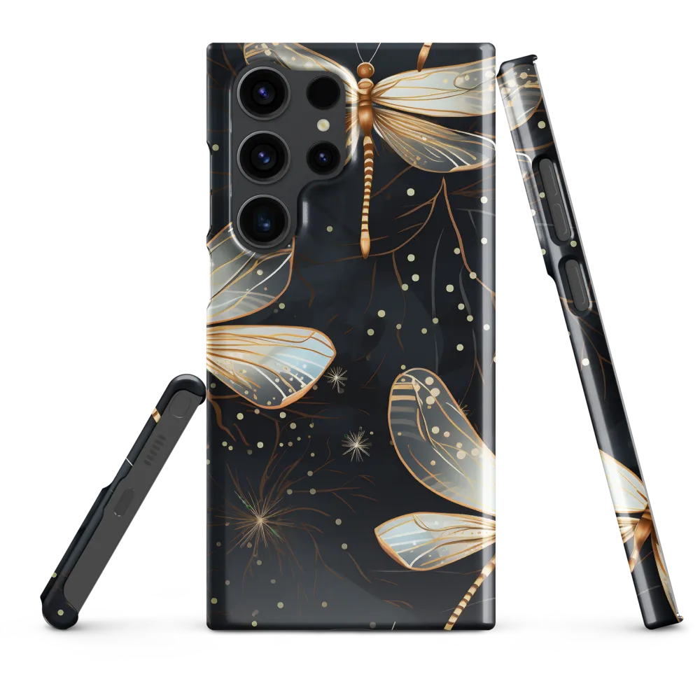 Ethereal Dance: Dragonflies in a Midnight Garden
