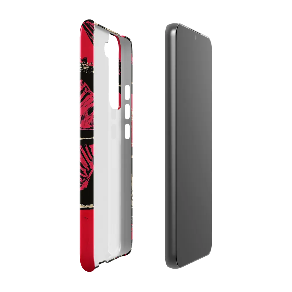 Geometric Symphony in Pink and Black