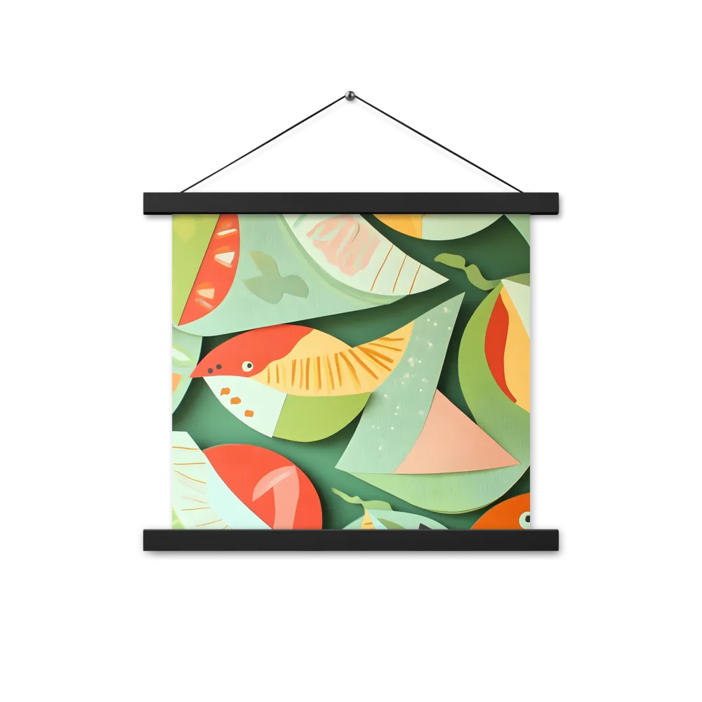 Nature's Palette | Poster With Black Wood Hanger | 14″×14″
