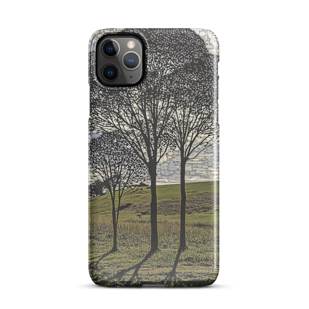 Tranquil Shadows: A Silhouette of Nature | Phone Case |  11 Pro Max | Snap Case | Glossy