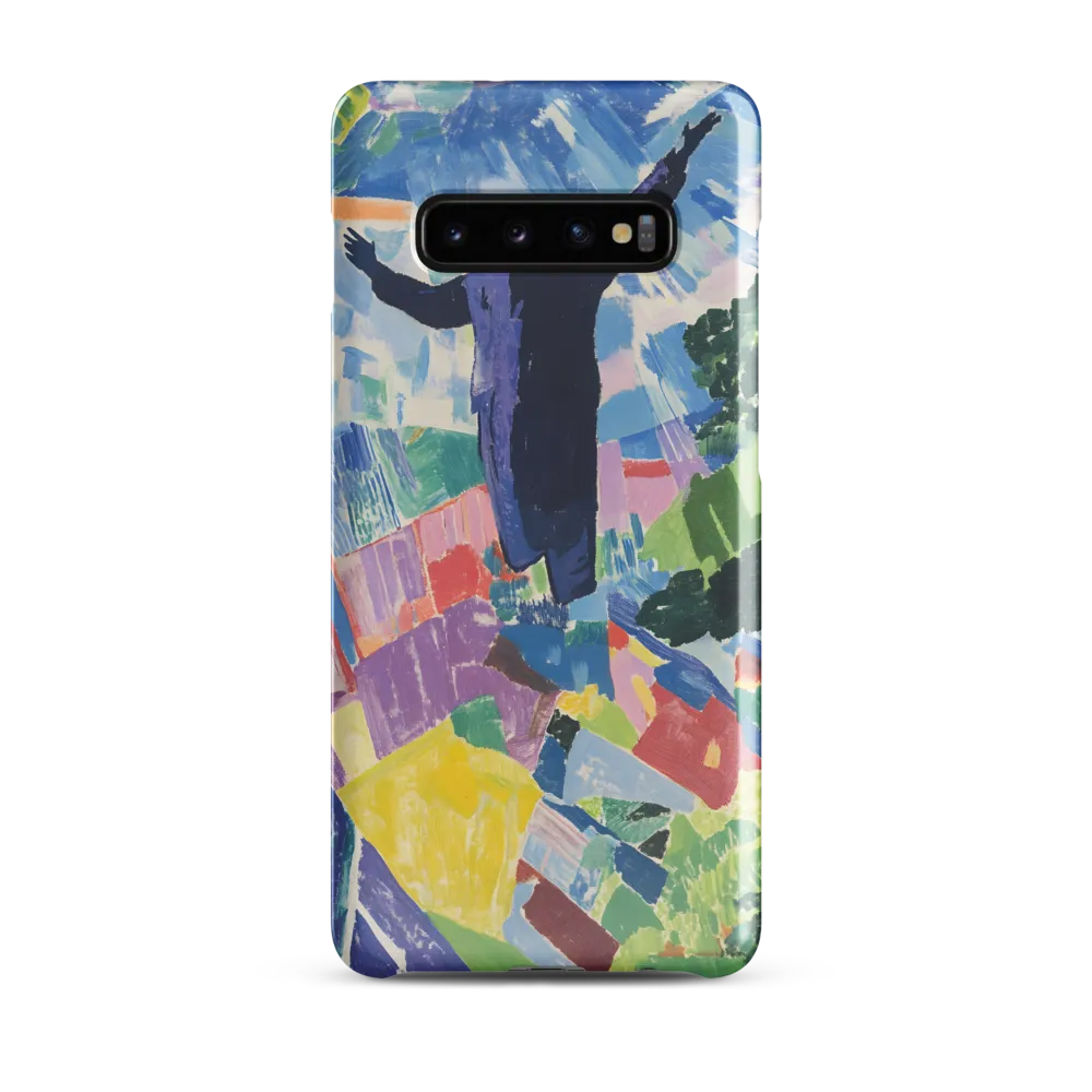 Elysium: A Soaring Figure Amidst Colorful Landscapes | Phone Case |  S10 Plus | Snap Case | Glossy