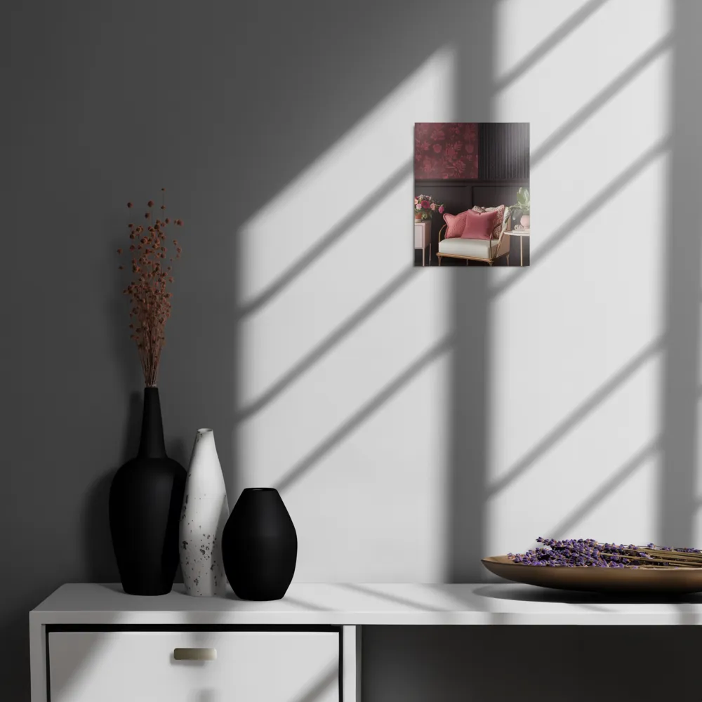 Elegance in Contrast: A Modern Interior Design | Metal Print | 8″×10″