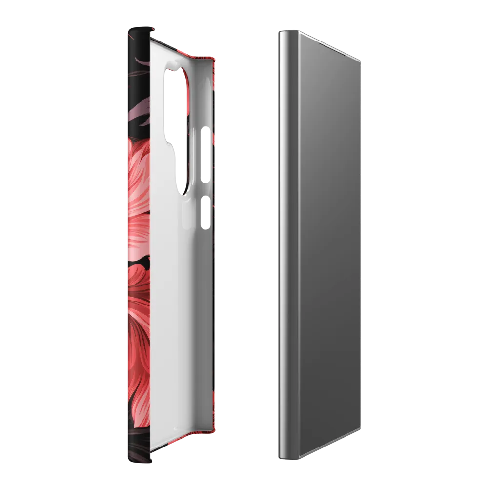 Tropical Elegance in Red | Phone Case |  S24 Ultra | Snap Case | Matte