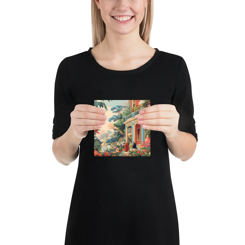 Villa in Bloom 
 Canvas | 6″x 6″