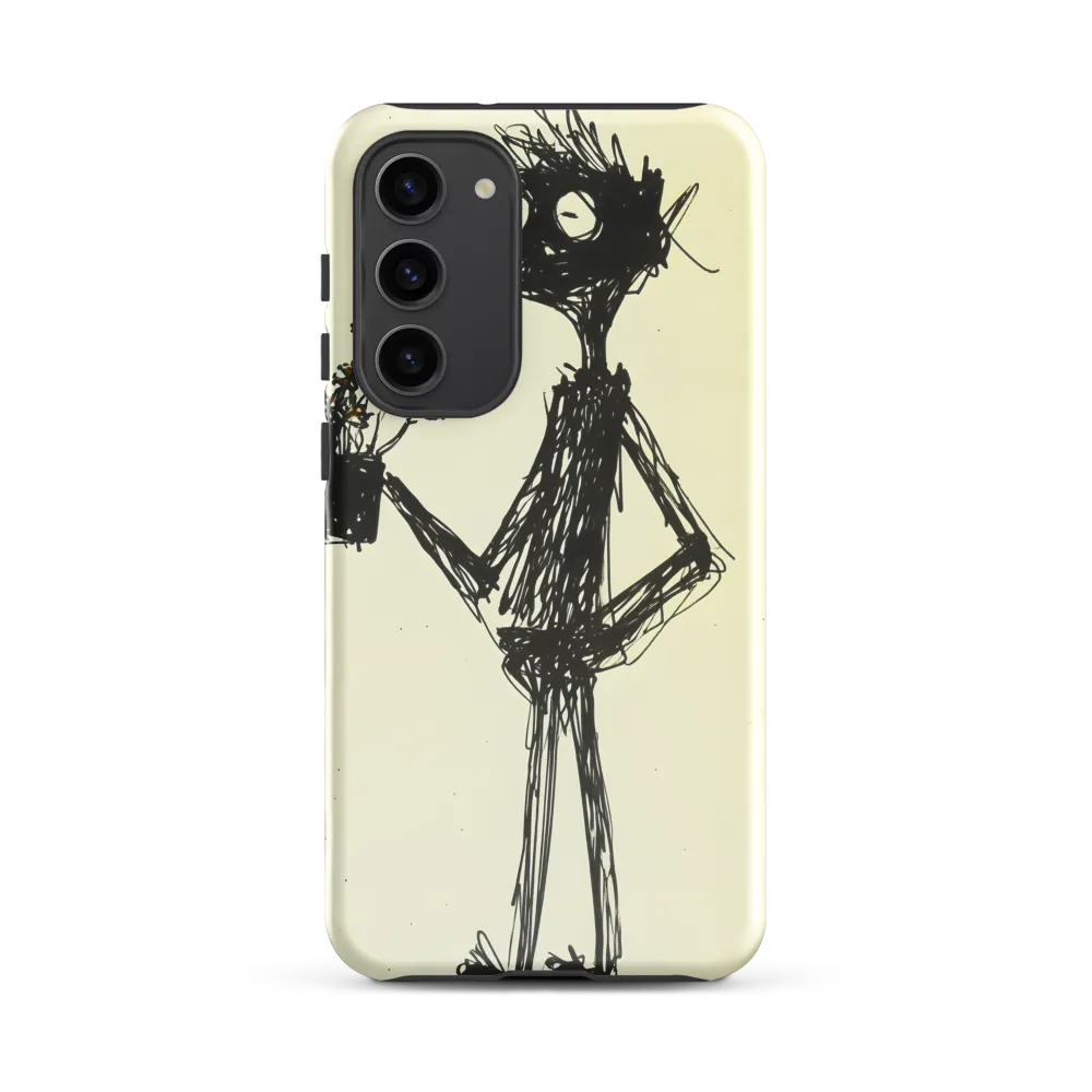 Whimsical Figure with Flowers