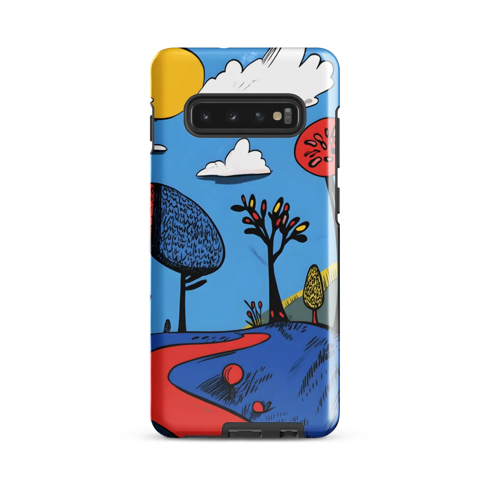 Whimsical Pathways Through a Colorful Landscape | Phone Case |  S10 Plus | Tough Case | Glossy