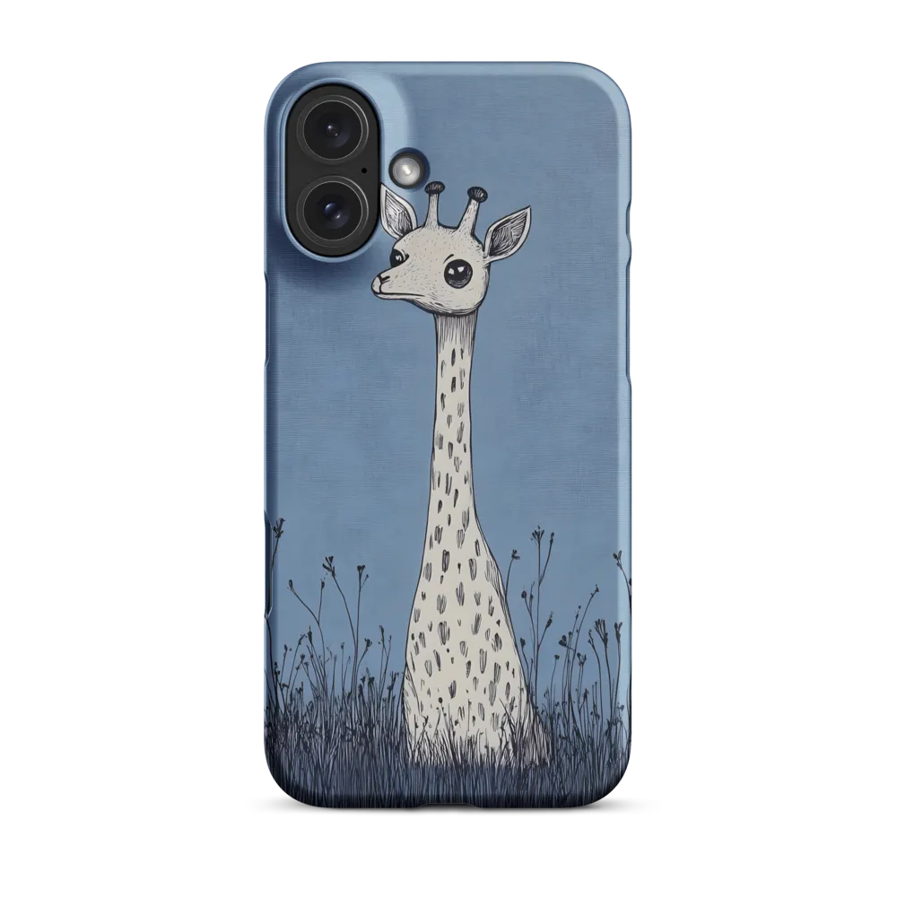 Whimsical Giraffe in Blue