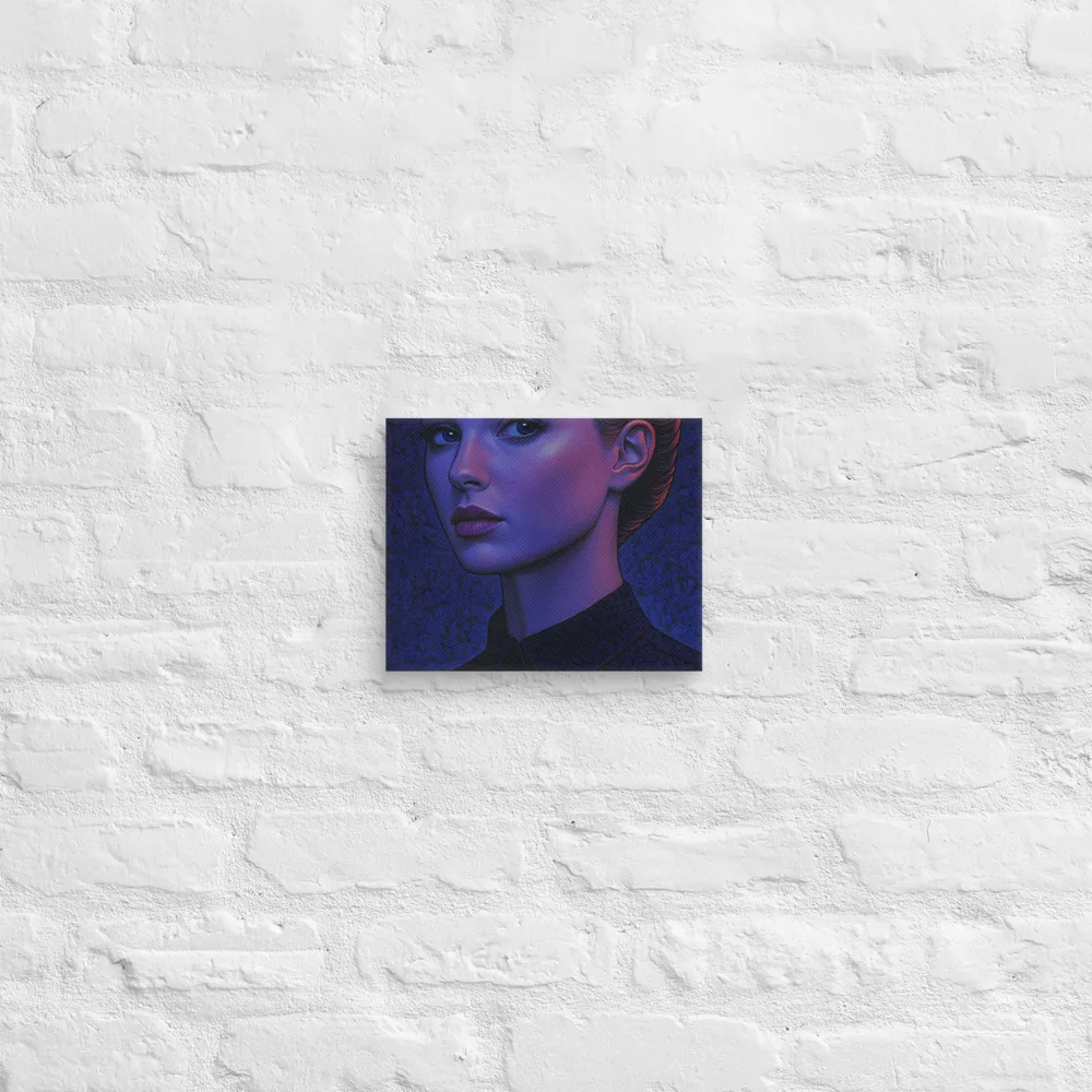 Ethereal Portrait in Blue and Red | Canvas | 8″×10″