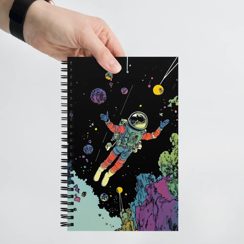 Celestial Voyage: The Astronaut's Journey | Spiral Notebook