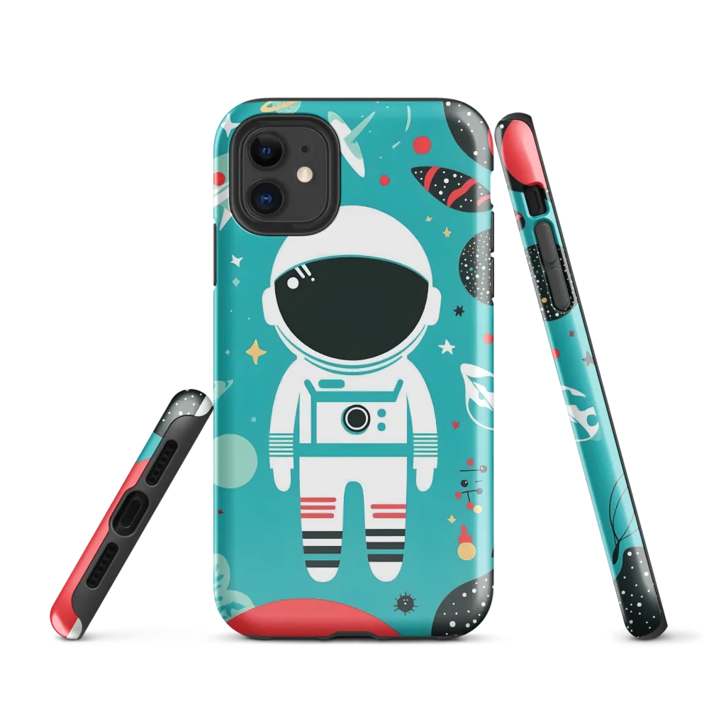 Whimsical Astronaut in Cosmic Wonderland