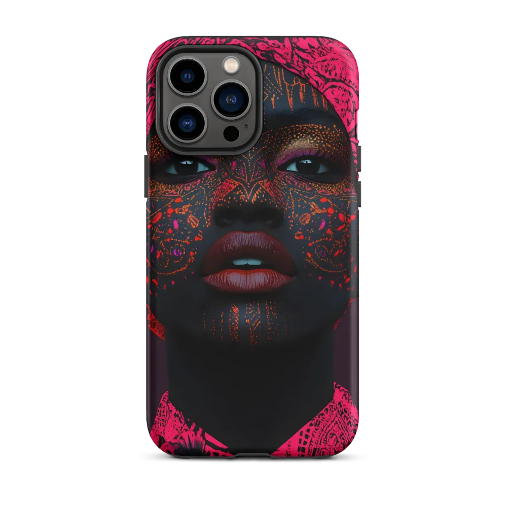 Neon Adornments: A Portrait of Cultural Expression