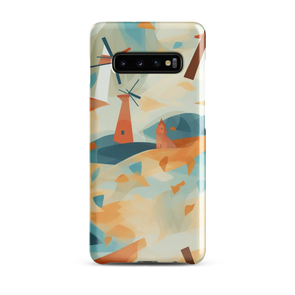 Whimsical Windmills in a Tranquil Landscape | Phone Case |  S10 Plus | Snap Case | Glossy