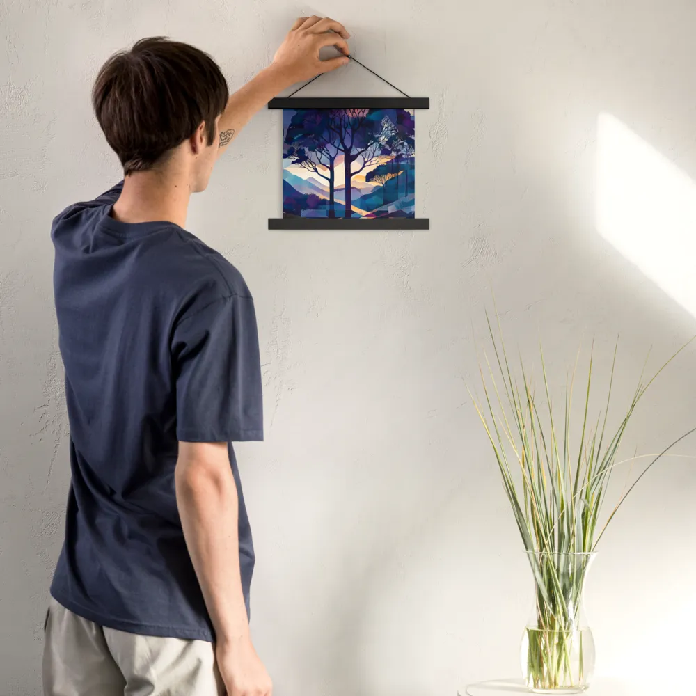 Tranquil Geometry: A Journey Through Color | Poster With Black Wood Hanger | 10″×10″