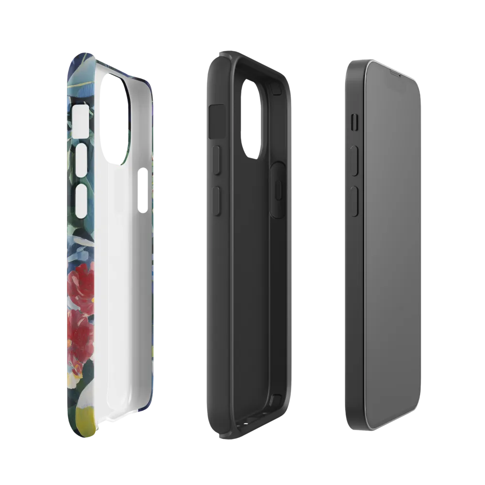 Hidden Majesty: The Jaguar Amongst Tropical Splendor | Phone Case |  13 mini | Tough Case | Matte