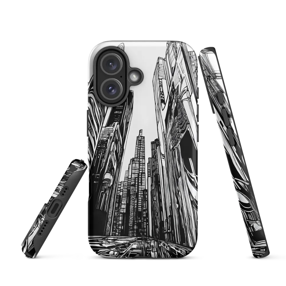 Urban Echoes: A Line Art Journey | Phone Case |  16 | Tough Case | Matte