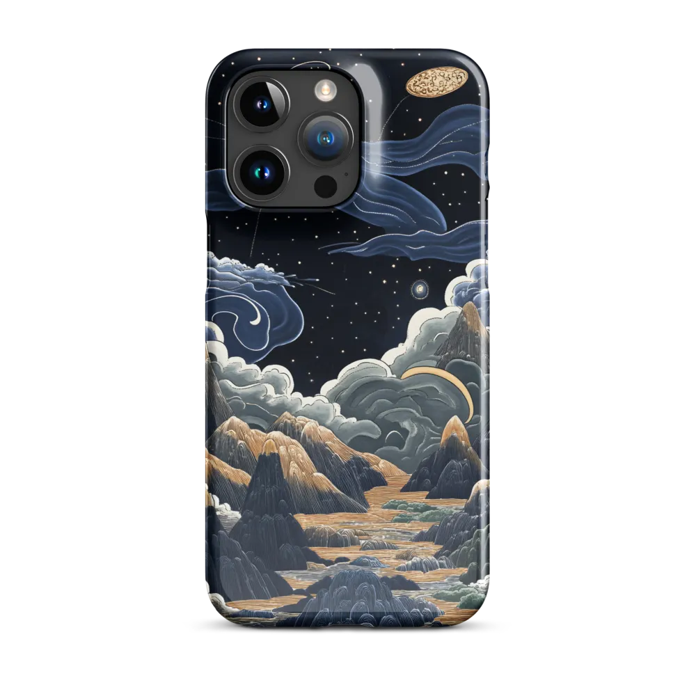 Celestial Harmony: Peaks and Planets | Phone Case |  15 Pro Max | Snap Case | Glossy