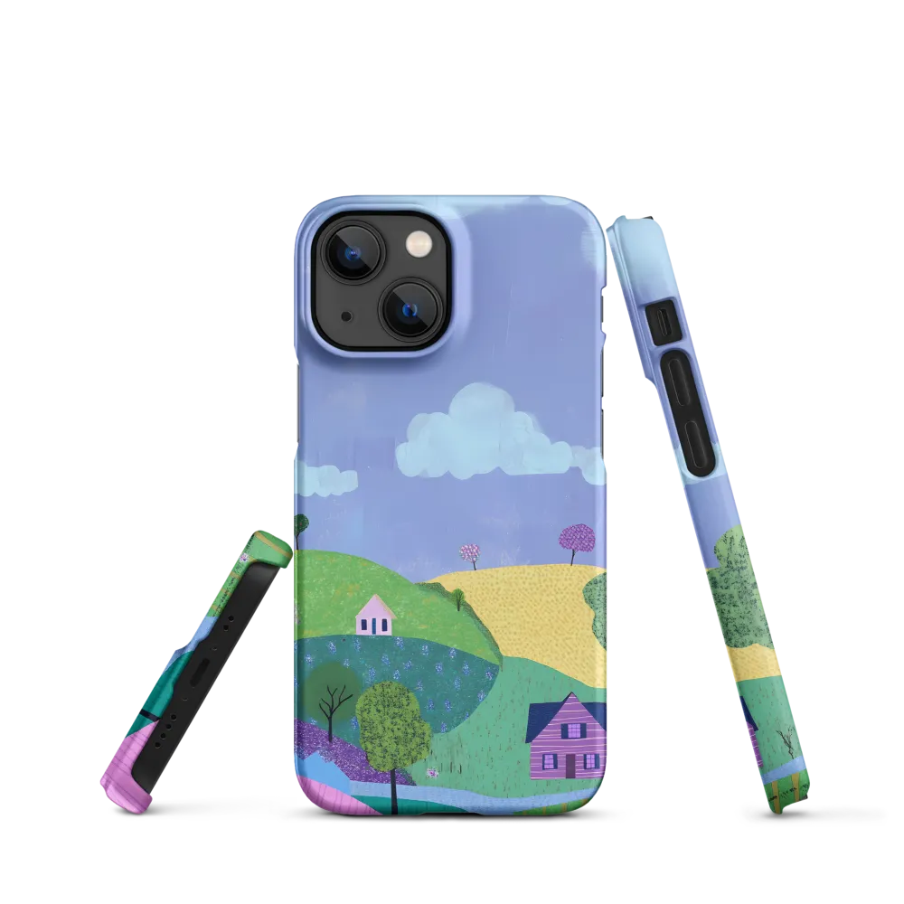 Whimsical Hills and Quaint Homes | Phone Case |  13 Mini | Snap Case | Matte