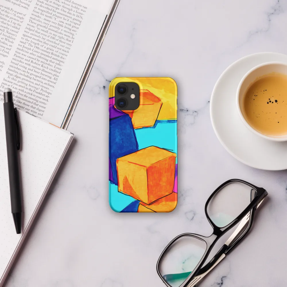 Playful Cubes in Vibrant Harmony | Phone Case |  12 Mini | Snap Case | Matte