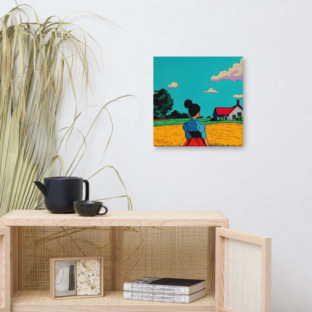Whispers of a Sunlit Meadow | Canvas | 16″×16″