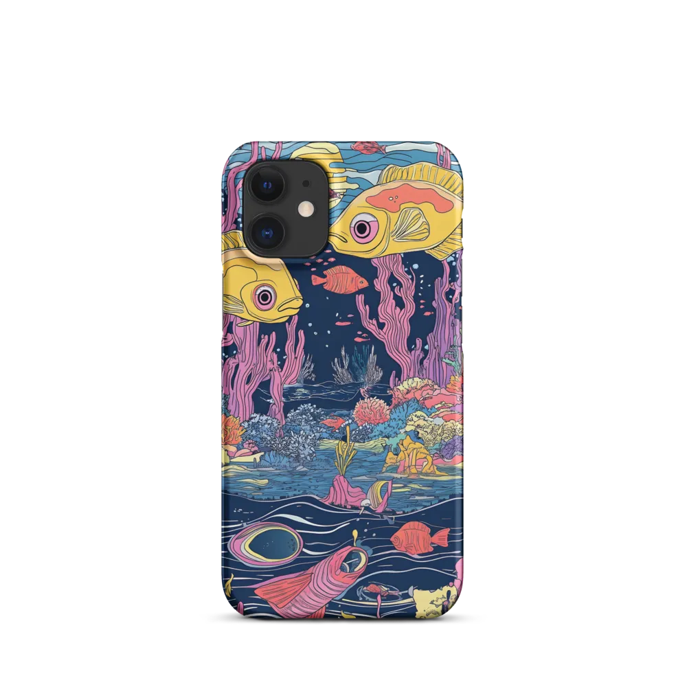 Underwater Dreamscape: A Playful Encounter | Phone Case |  12 Mini | Snap Case | Matte
