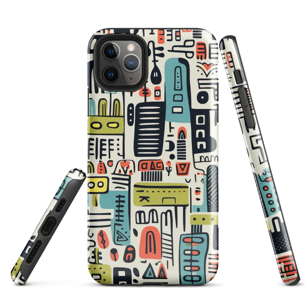 Urban Whimsy: A Playful Cityscape | Phone Case |  11 Pro Max | Tough Case | Glossy