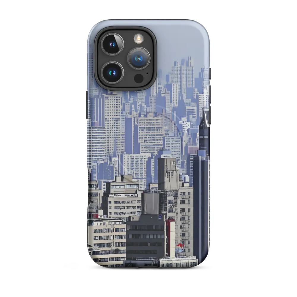 Urban Symphony: A Cityscape in Blues and Grays