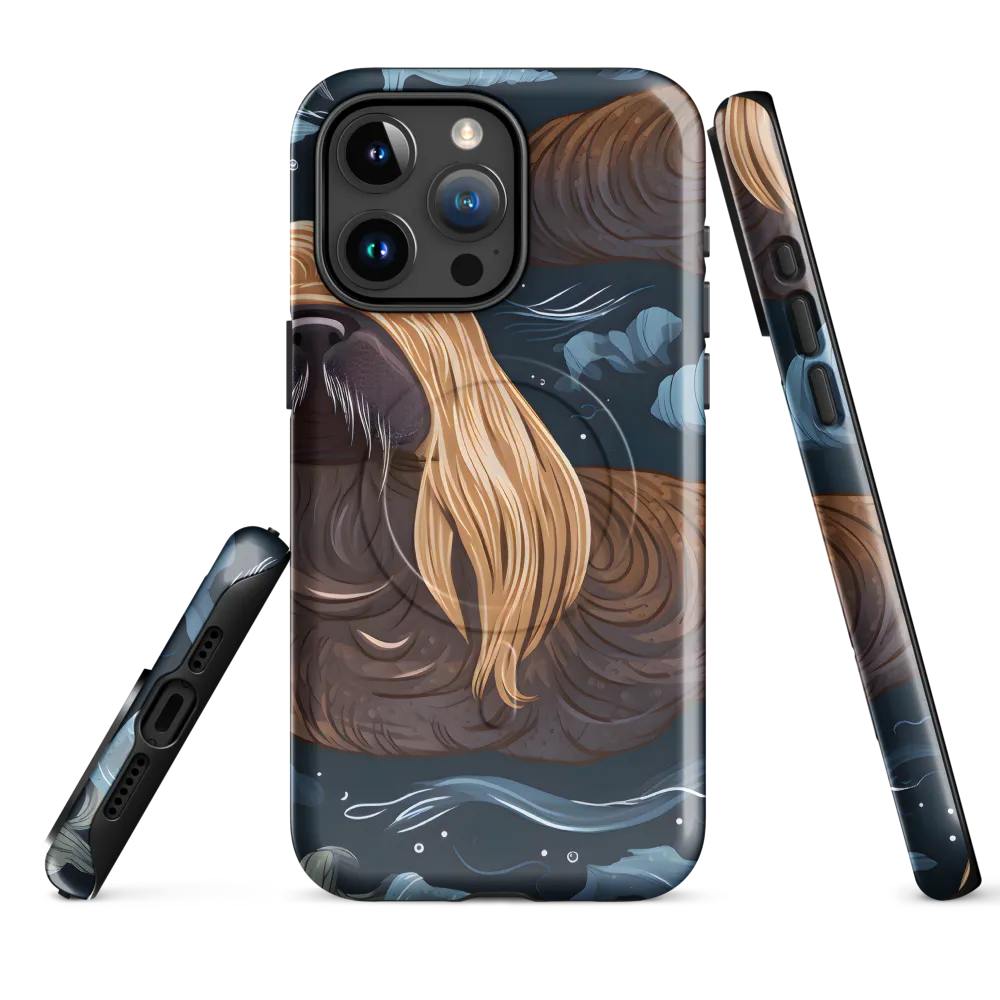 Whimsical Walruses in Deep Blue
