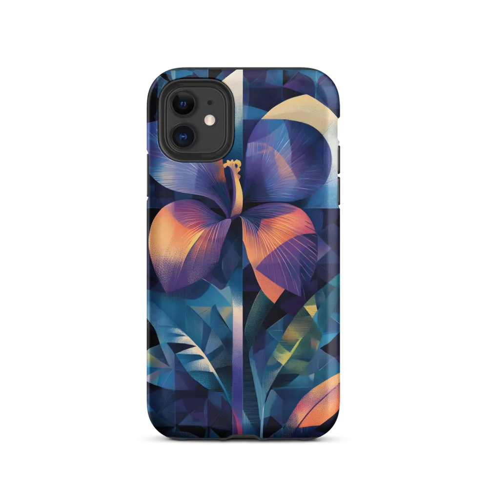 Iridescent Orchid in Geometric Night