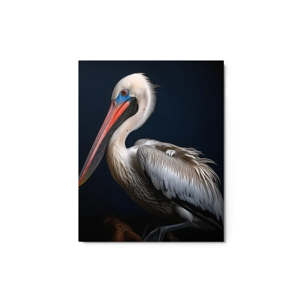 Majestic Pelican Portrait | Metal Print | 8″×10″