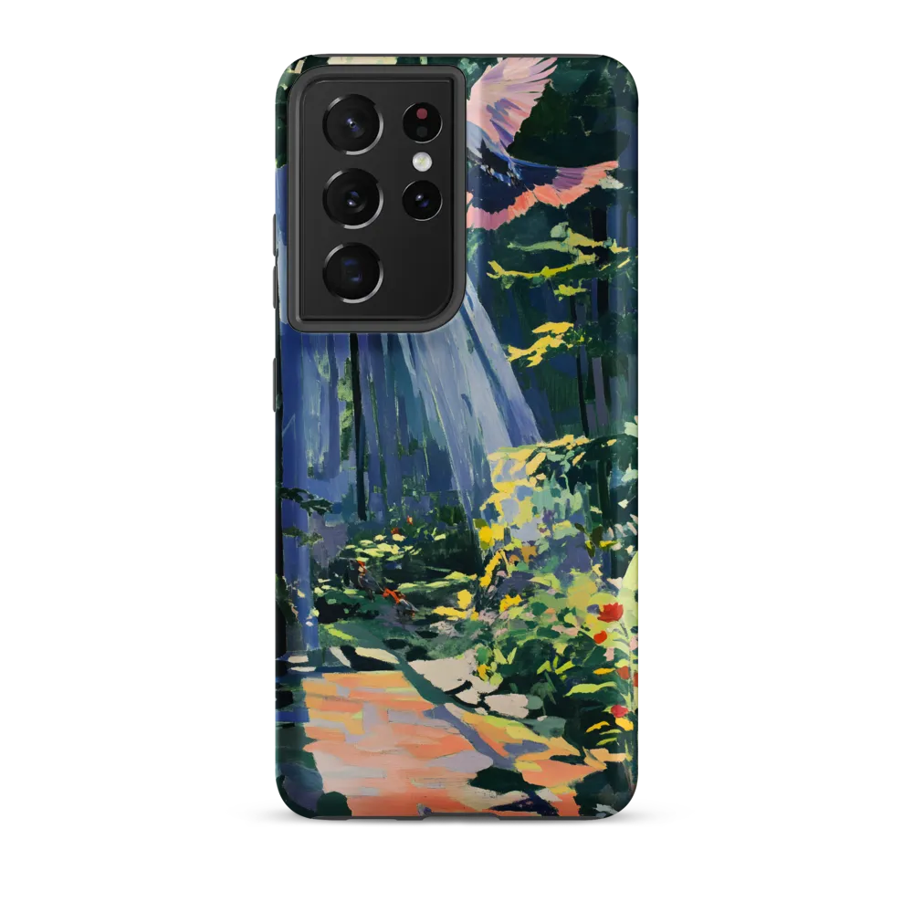 Flight of Light: A Serene Forest | Phone Case |  S21 Ultra | Tough Case | Matte