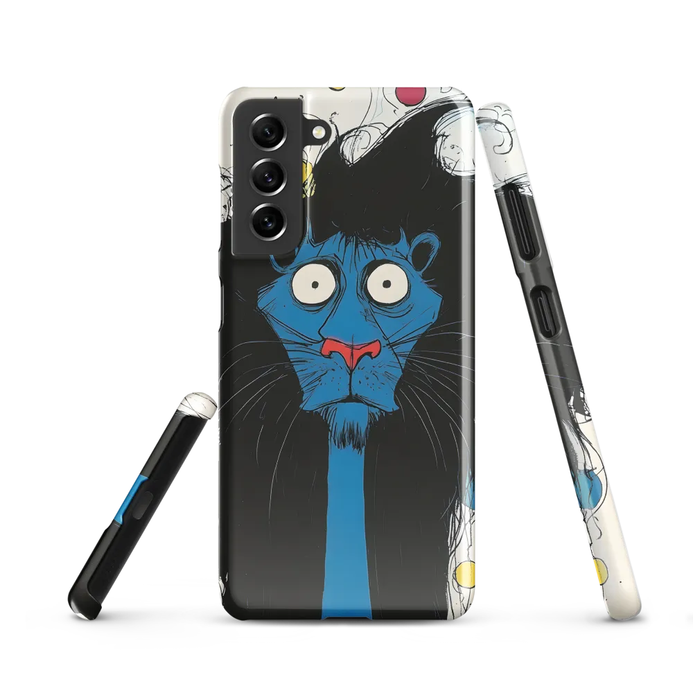 Whimsical Blue Lion