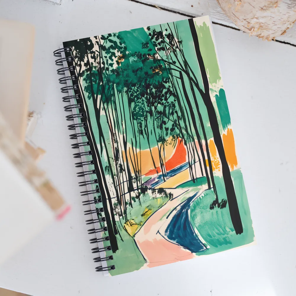 Winding Path Through the Forest | Spiral Notebook