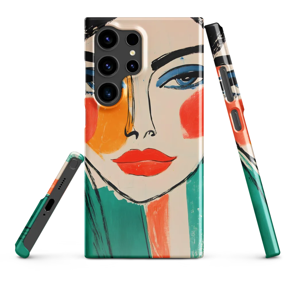 Vivid Portrait of a Modern Muse | Phone Case |  S24 Ultra | Snap Case | Glossy