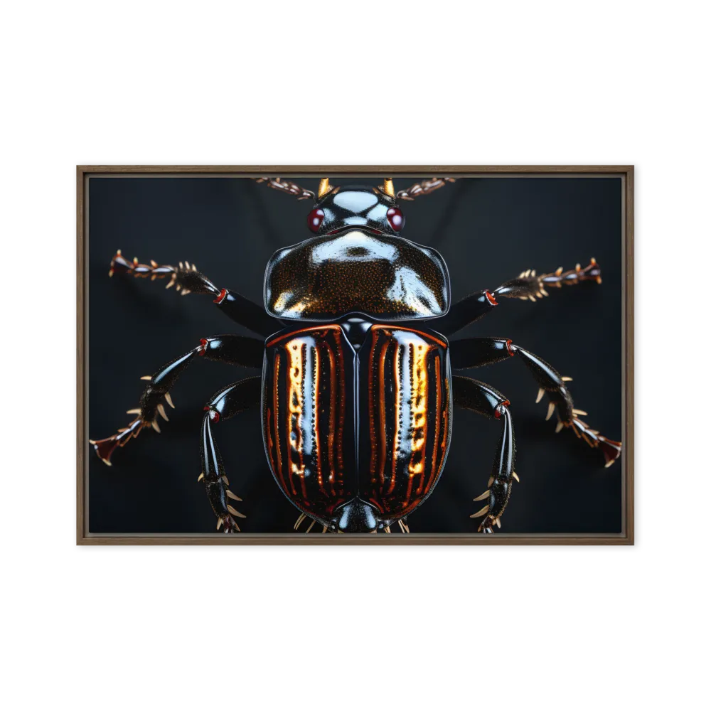 Luminous Insect Majesty | Canvas with Brown Frame | 20″×30″