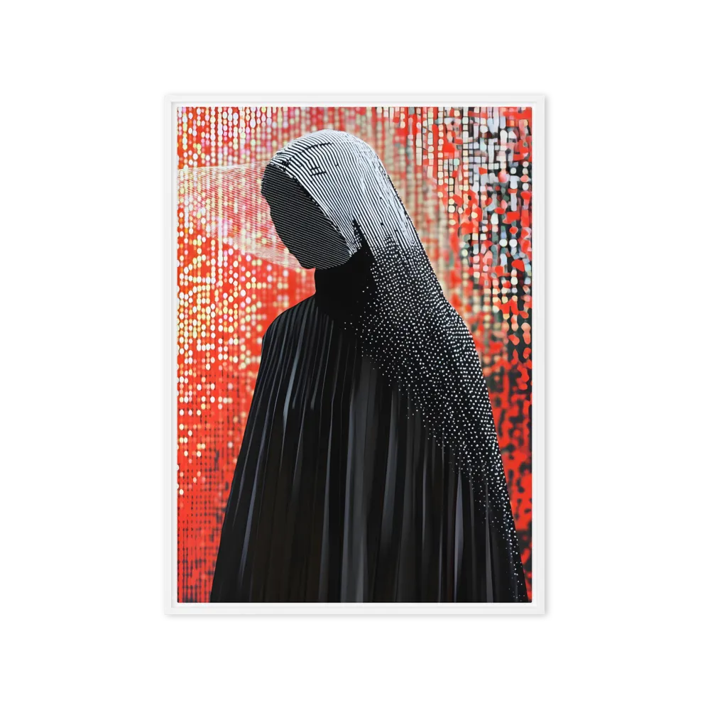 Veil of Modernity | Canvas with White Frame | 20″×28″