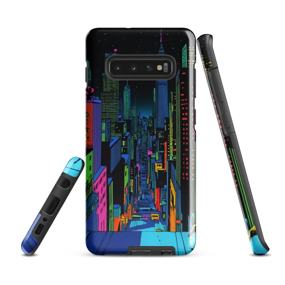 Neon Dreams of a Futuristic City | Phone Case |  S10 Plus | Tough Case | Glossy