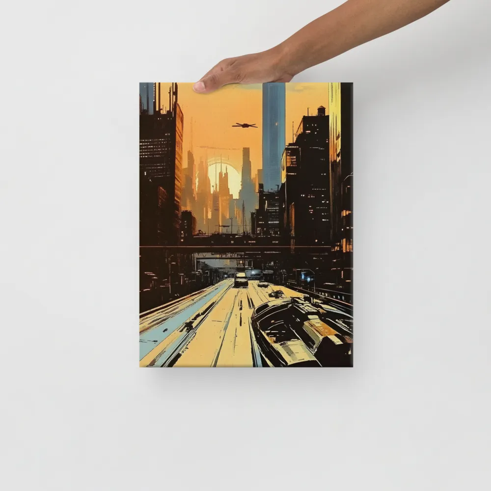 Metro Nexus: A Futuristic Cityscape | Canvas | 12″×16″