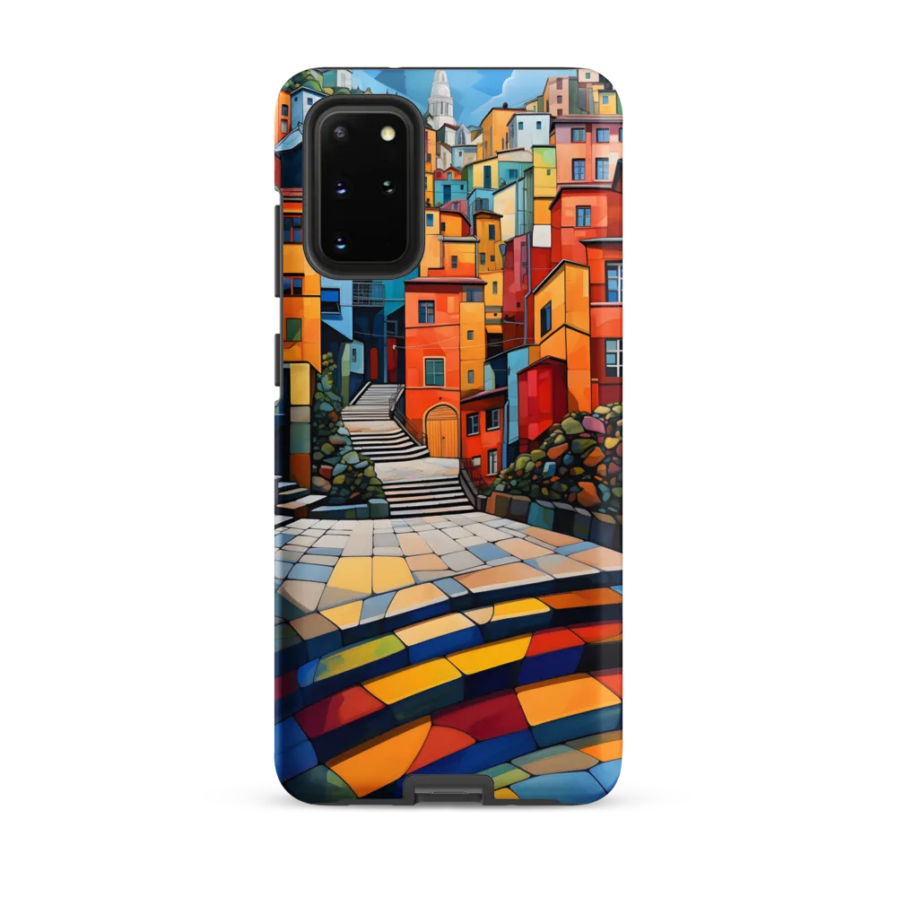 Vibrant Village: A Cubist Journey