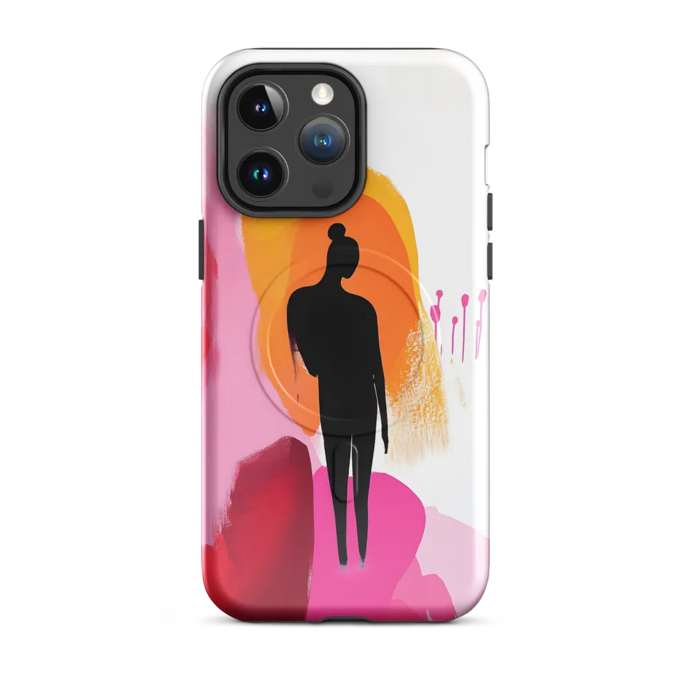 Silhouette in Colorful Abstraction