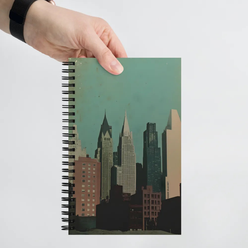 Urban Nostalgia: A Retro Cityscape | Spiral Notebook