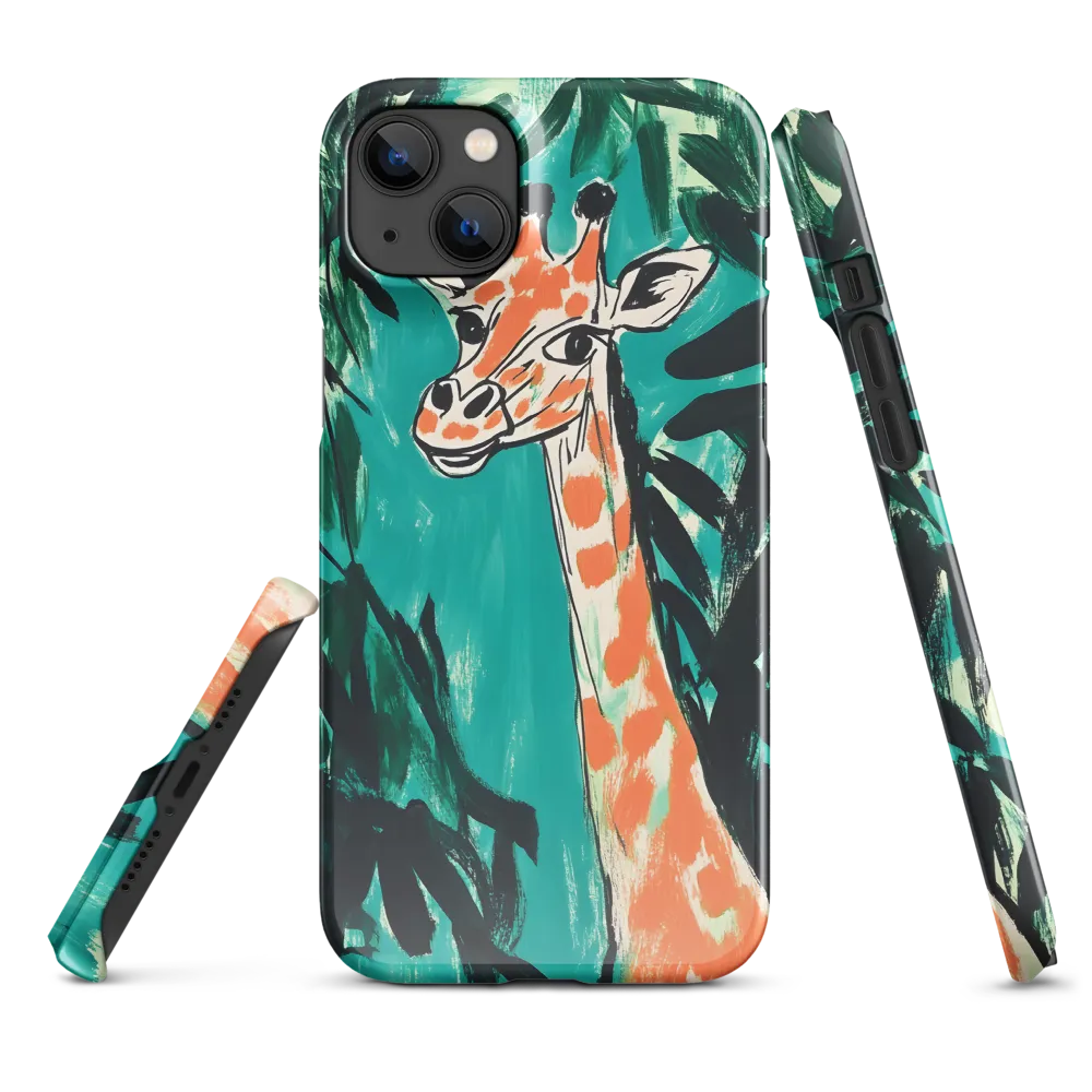 Curious Giraffe in Lush Greenery | Phone Case |  14 Plus | Snap Case | Glossy
