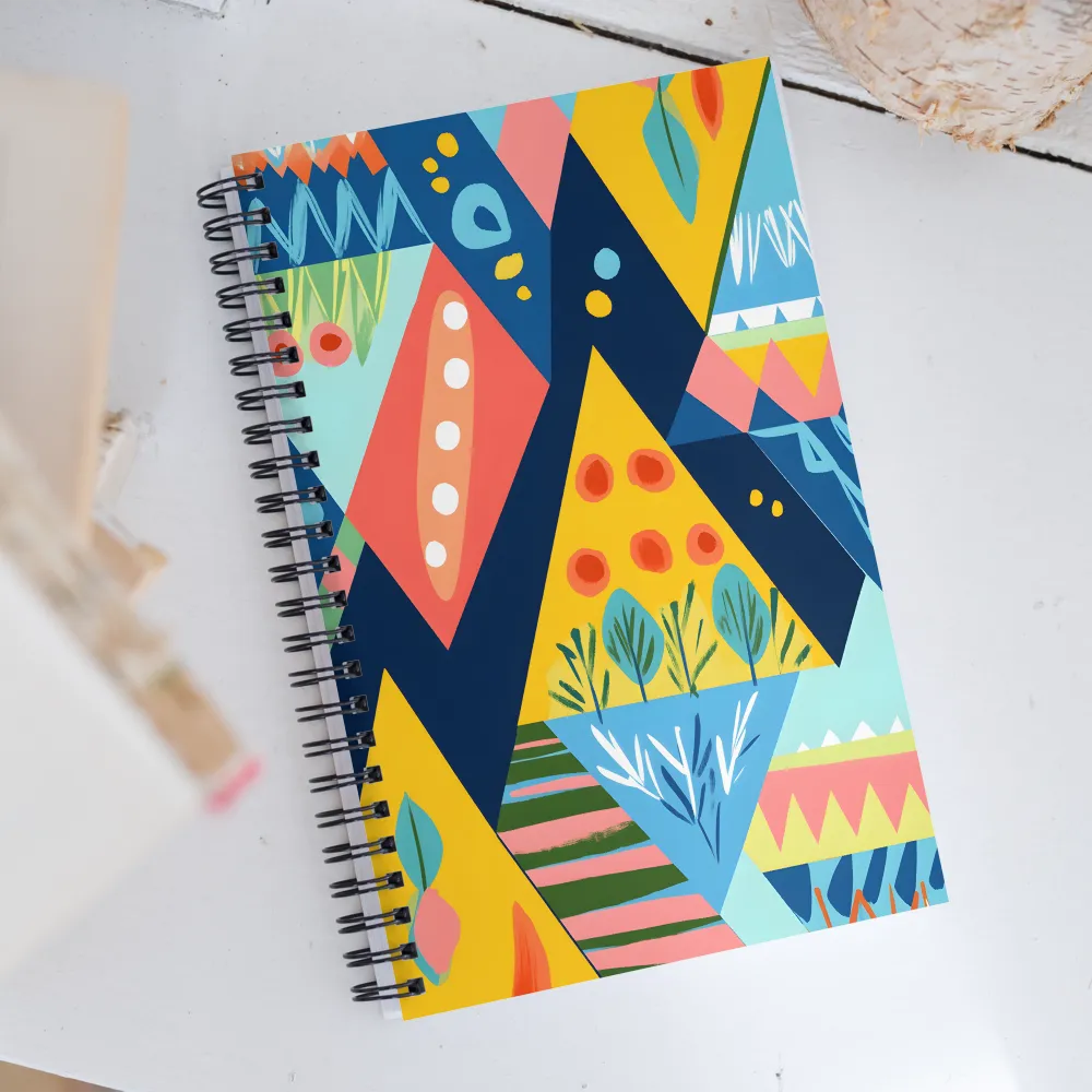 Vibrant Geometric Harmony | Spiral Notebook