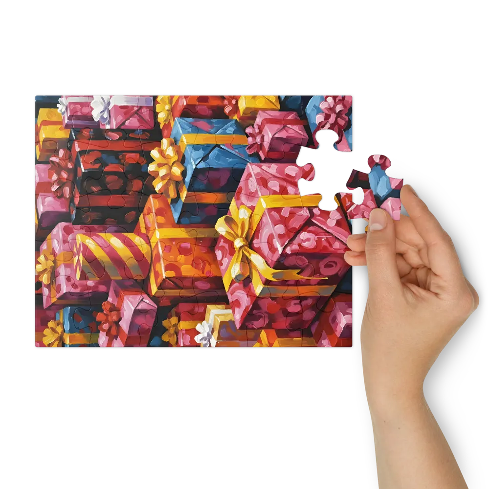 Painted Presents 
 Jigsaw Puzzle in Tin Box