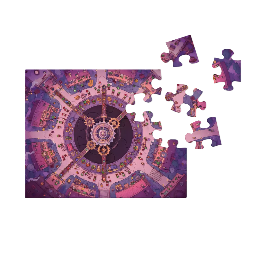 Clockwork Market 
 Jigsaw Puzzle in Tin Box