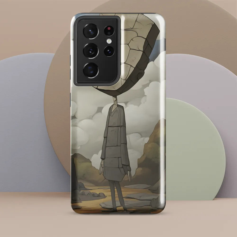 Whimsical Stone Figure in a Rocky Landscape | Phone Case |  S21 Ultra | Tough Case | Glossy