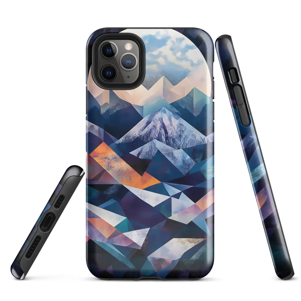 Luminous Peaks: A Geometric Reverie | Phone Case |  11 Pro Max | Tough Case | Glossy