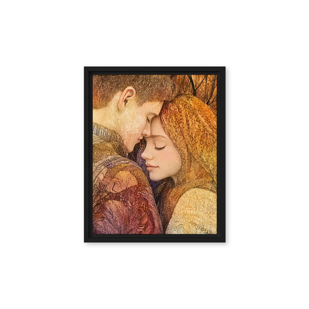 Embrace of Autumn | Canvas with Black Frame | 11″×14″