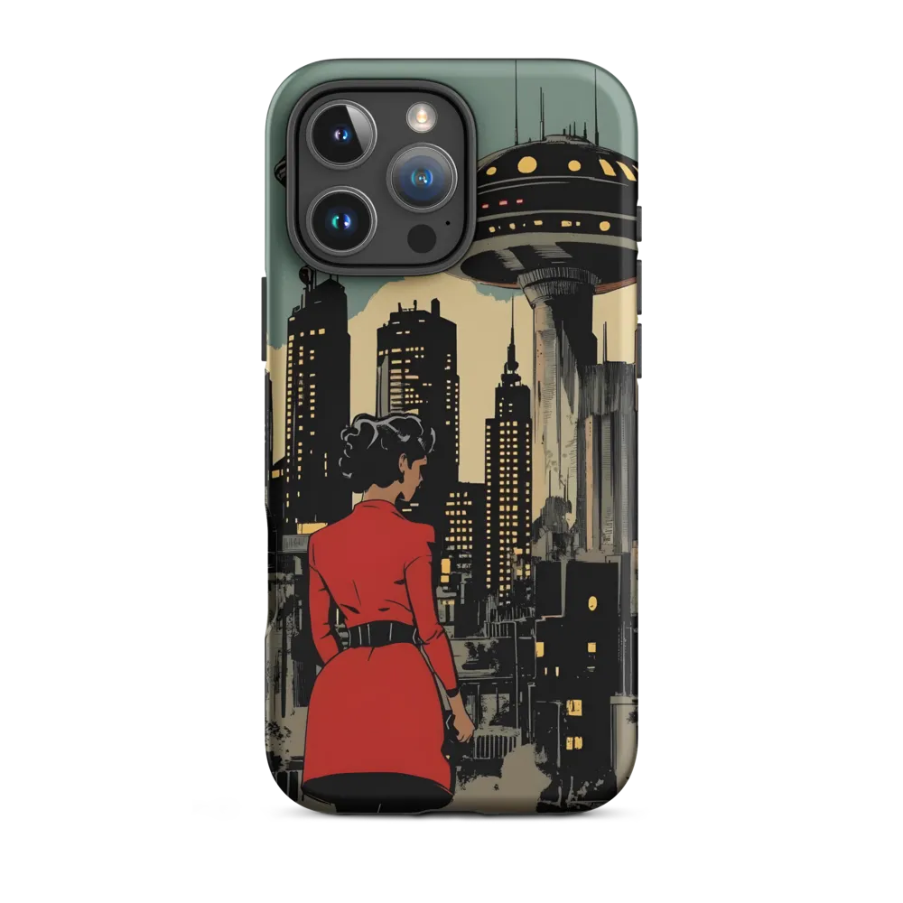 Envisioning Tomorrow: A Retro Futuristic Landscape | Phone Case |  16 Pro Max | Tough Case | Matte